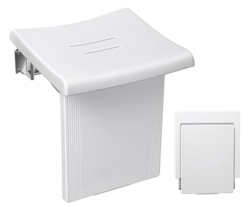 iHork 550lbs Capacity Big Size Folding Shower Seat and Bench Wall Mounted,Wall Mounted Folding Chair with Solid 304 Steel Structure - Image 1