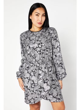 Michael Kors Women Allover Print  Mini Dress, Black  - Image 1