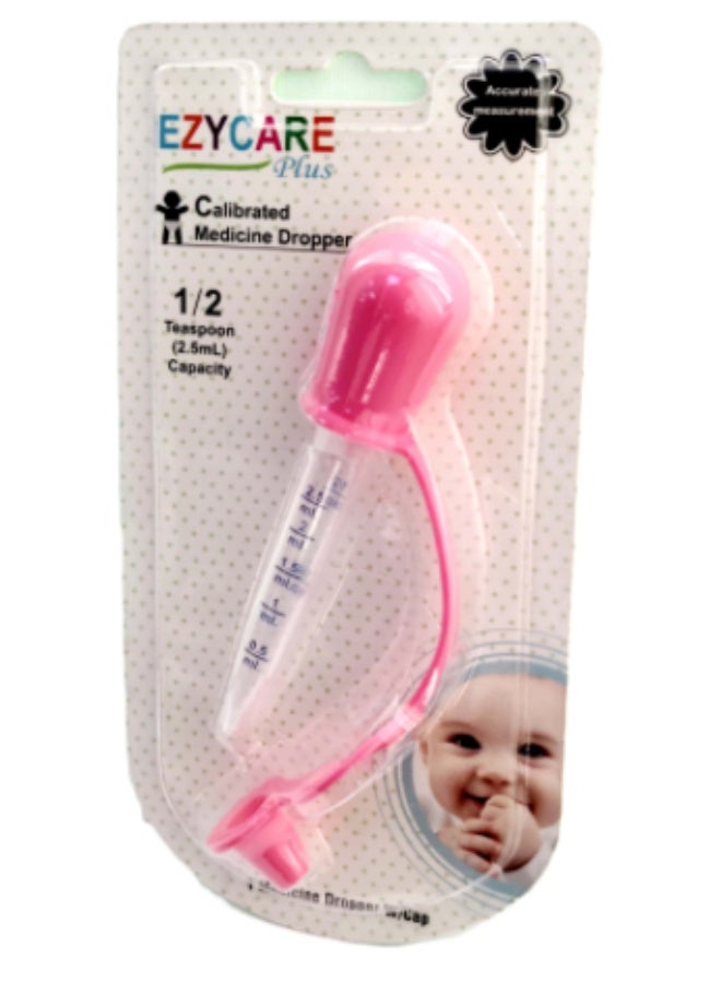 EzyCare Calibrated Medicine Dropper with Protective Cap – 2.5 ml Precision Dosage (Pink) - Image 2