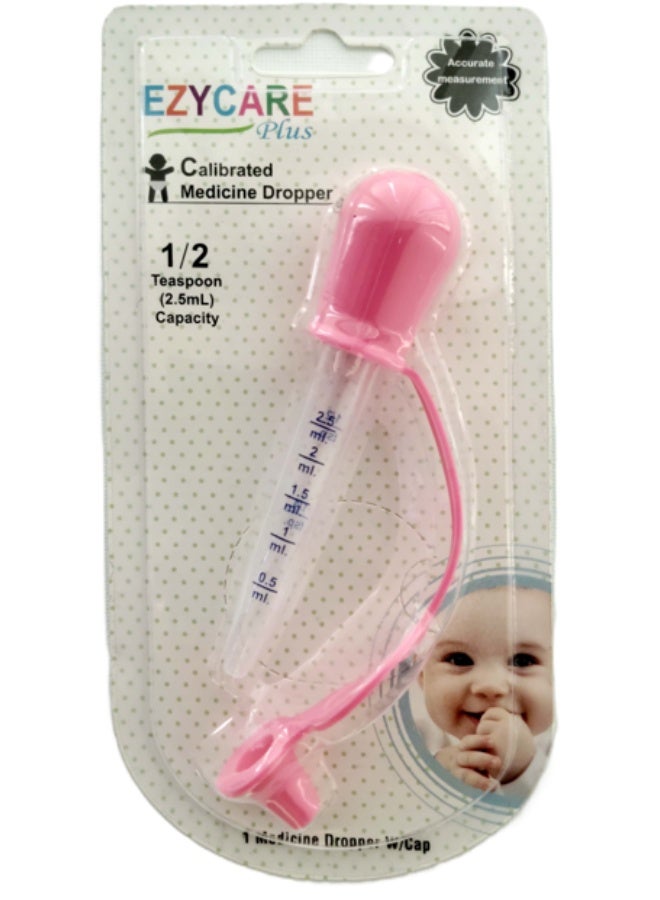 EzyCare Calibrated Medicine Dropper with Protective Cap – 2.5 ml Precision Dosage (Pink) - Image 5