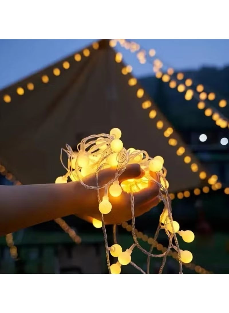 ال سي سلسلة مصابيح LED دائرية تعمل بالطاقة الشمسية بطول 18 مترًا تعمل بالتحكم عن بعد ومقاومة للماء لتزيين الحديقة - Image 1