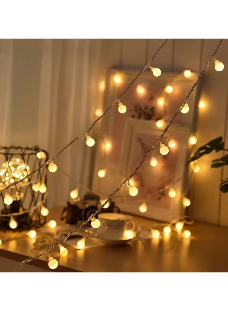 ال سي سلسلة مصابيح LED دائرية تعمل بالطاقة الشمسية بطول 18 مترًا تعمل بالتحكم عن بعد ومقاومة للماء لتزيين الحديقة - Image 2