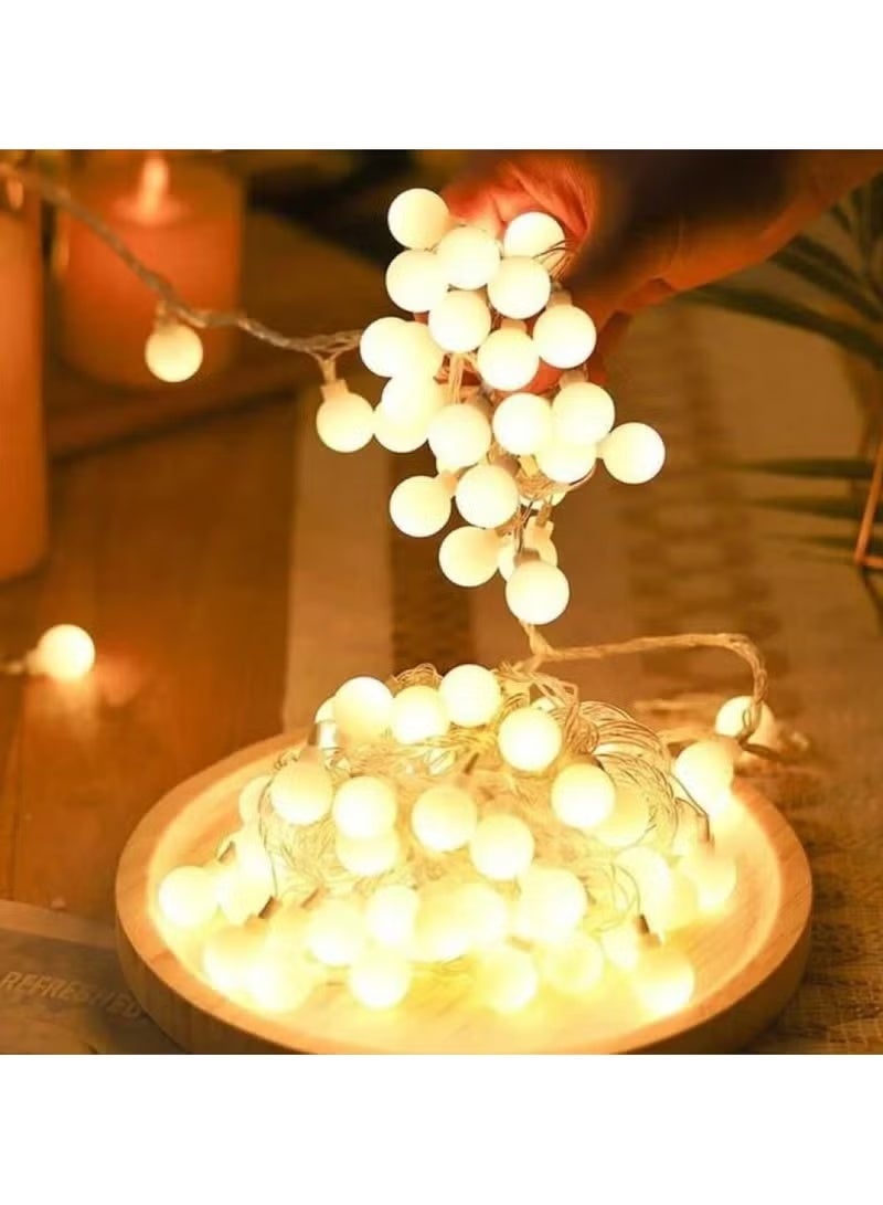 ال سي سلسلة مصابيح LED دائرية تعمل بالطاقة الشمسية بطول 18 مترًا تعمل بالتحكم عن بعد ومقاومة للماء لتزيين الحديقة - Image 3