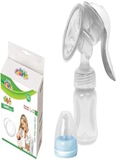 La Frutta La Frutta New Manual Breast Milk Pump, 150 Bottle, Silicone Nipple, Blue + 6pcs Breast Pads 