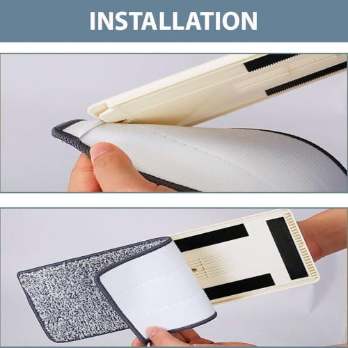 STELLIX Microfiber Small Mop Refill Pad: Washable, Fits Flat Mops, Ideal for Small Buckets (2 Pc, 33x11.5 cm) - Image 3