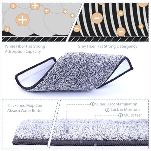 STELLIX Microfiber Small Mop Refill Pad: Washable, Fits Flat Mops, Ideal for Small Buckets (2 Pc, 33x11.5 cm) - Image 4