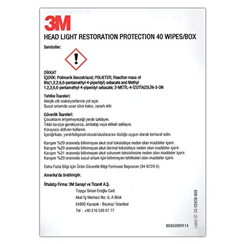 3m 3M-32516 Headlight Clear Wipes 40/bx - Image 2