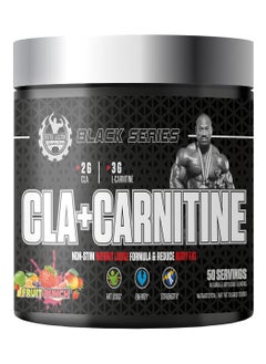 DEXTER JACKSON Black Series CLA + Carnitine - Advanced Weight Management Formula for Fat Burning and Metabolism Support (Fruit Punch, 50 Servings, 300g)  - Image 1