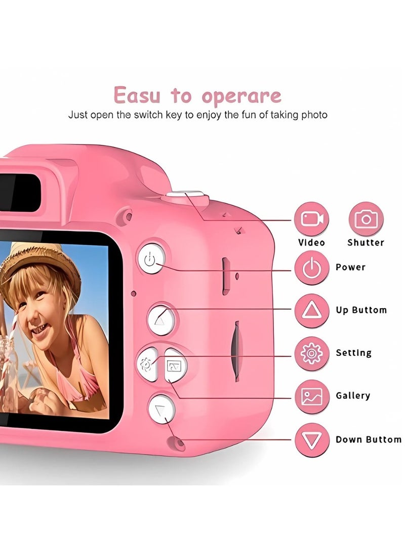 Kids Toy Digital Camera, 5MP Camcorder Kids Camera, Birthday Gift for Child Girls Boys, Mini Rechargeable Children Shockproof Digital Camcorder with USB Cable and Strap assorted colour - Image 3