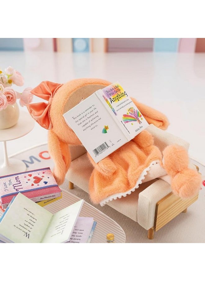 AVSHUB AVSHUB Super Soft Toy Stuffed Bunny Baby Doll Plush Toys for Kids Baby Girls Lovable and Huggable Gift for Birthdays & Occasions for Children Home Decor (Size 40 cm) (Orange)  - Image 3
