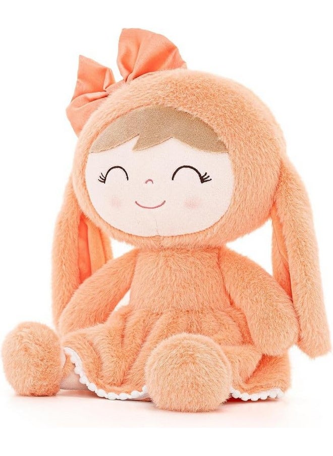 AVSHUB AVSHUB Super Soft Toy Stuffed Bunny Baby Doll Plush Toys for Kids Baby Girls Lovable and Huggable Gift for Birthdays & Occasions for Children Home Decor (Size 40 cm) (Orange)  - Image 1