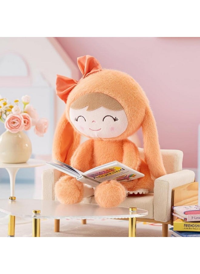 AVSHUB AVSHUB Super Soft Toy Stuffed Bunny Baby Doll Plush Toys for Kids Baby Girls Lovable and Huggable Gift for Birthdays & Occasions for Children Home Decor (Size 40 cm) (Orange)  - Image 2
