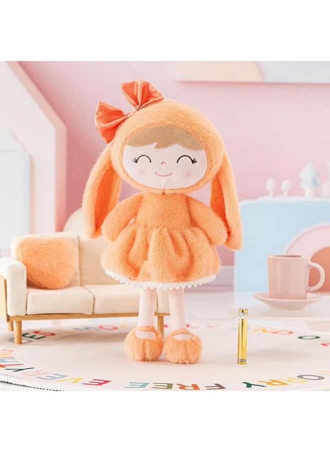 AVSHUB AVSHUB Super Soft Toy Stuffed Bunny Baby Doll Plush Toys for Kids Baby Girls Lovable and Huggable Gift for Birthdays & Occasions for Children Home Decor (Size 40 cm) (Orange)  - Image 4