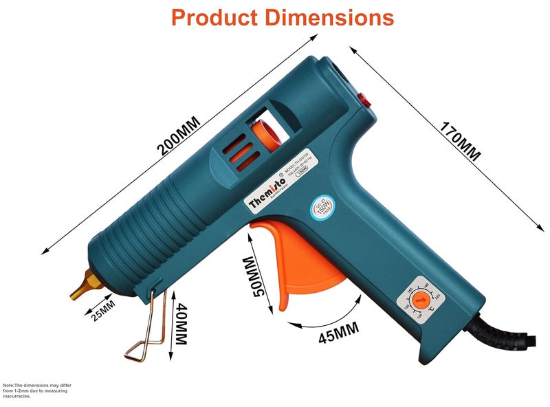 THEMISTO 150 Watts MultiTemperature Corded Electric Hot Melt Glue Gun With 5 Super Strong Gumming Glue Sticks THGG150 - Image 2