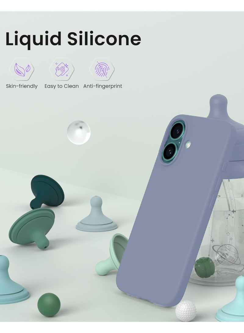 BORTONY iPhone 16 Plus Case Cover Liquid Soft Silicone iPhone 16 Plus Cover Slim Thin Liquid Gel Rubber Inside Microfiber Lining for Apple iPhone 16 Plus 6.7 inch - Image 3