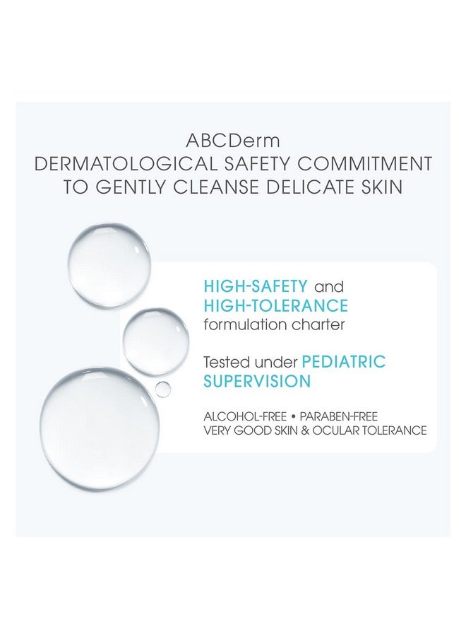 Bioderma Abcderm H2O - Baby Skin Care - Micellar Cleansing Water For Babies And Kids, Blue, 33.8 Fl Oz  - Image 4