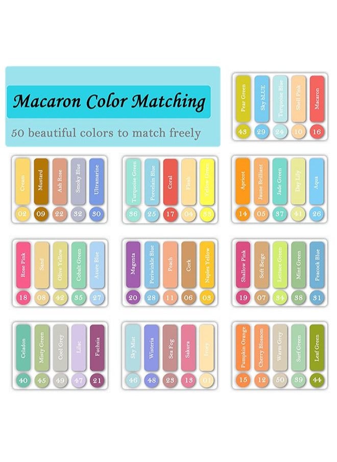 KALOUR - KALOUR Macaron Pastel Colored Pencils,Set of 50 Colors,Artists Soft Core,Ideal for Drawing Sketching Shading,Coloring Pencils for Adults Kids Beginners - Image 1