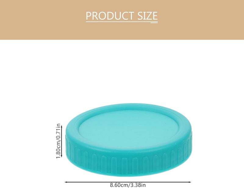 ABOOFAN Wide Mouth Canning Jar Lids Set 86mm Plastic Leak-proof Replacement Caps with Silicone Ring for Mason Jars Kitchen Canning and Food Storage - Image 2