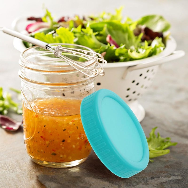 ABOOFAN Wide Mouth Canning Jar Lids Set 86mm Plastic Leak-proof Replacement Caps with Silicone Ring for Mason Jars Kitchen Canning and Food Storage - Image 5