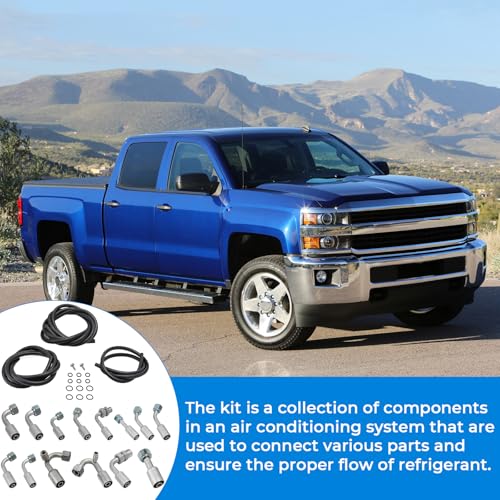 MOTOQUEEN AC Hose Kit R134a for GM Cars Truck Vehicle such as for Buick Chevrolet Cadillac GMC Wuling Baojun Holden Air Conditioning Ext Length Hoses with Fittings and O-rings - Image 5