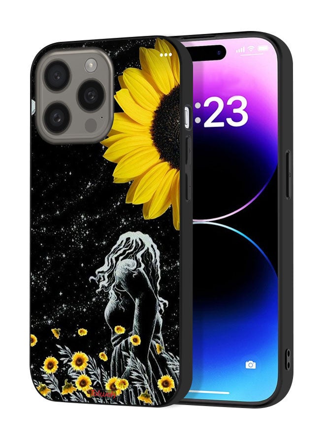 Tolwak Apple iPhone 15 Pro Max Protective Case Cover Girl Look At Moon Art - Image 1