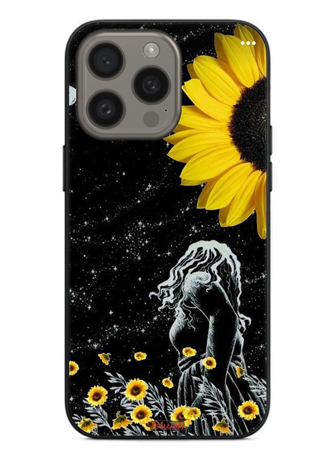 Tolwak Apple iPhone 15 Pro Max Protective Case Cover Girl Look At Moon Art - Image 2