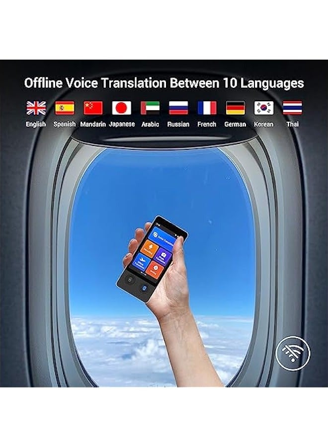 Language Translator Device 144 Languages and Accents with 3.7 inch Touchscreen AI Image Translator Device Portable Two-Way Voice Translator