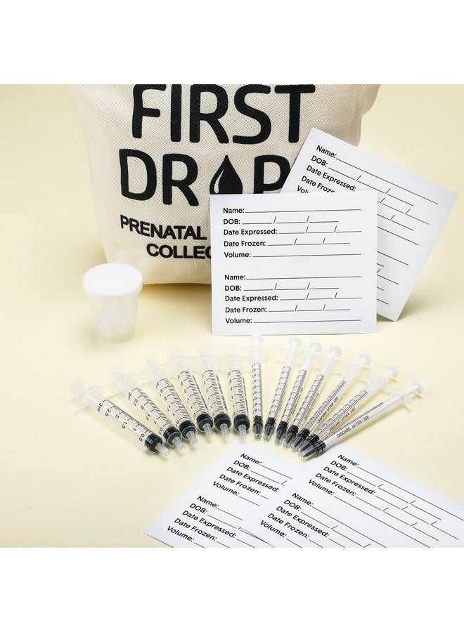 Geiserailie Geiserailie 100 Set Colostrum Collector Kit Include 100 1ml /3ml Sterile Sealed Breast Milk Collector No Needle Colostrum Syringes 100 Stickers 1 Measuring Cup Colostrum Collection 1 White Canvas Bag - Image 3