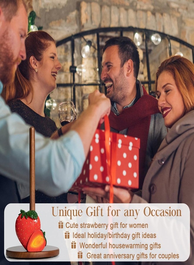 YLOVAN Strawberry Paper Towel Holder - Strawberr Kitchen Decor Accessories Cute Kitchen Decorations Gifts for Women Decorative Paper Towels Holder Stand Country Rustic Farmhouse Decor Counter House Vintage - Image 5