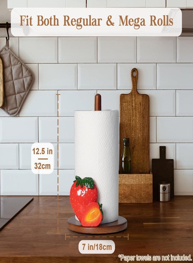 YLOVAN Strawberry Paper Towel Holder - Strawberr Kitchen Decor Accessories Cute Kitchen Decorations Gifts for Women Decorative Paper Towels Holder Stand Country Rustic Farmhouse Decor Counter House Vintage - Image 3