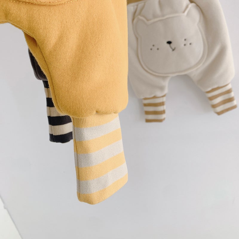 Baby's Pants with Velvet Thickened Autumn and Winter Cute Cartoon Large PP Pants Outer Wear Baby Warm High Waist Big Fat Pants - Image 5