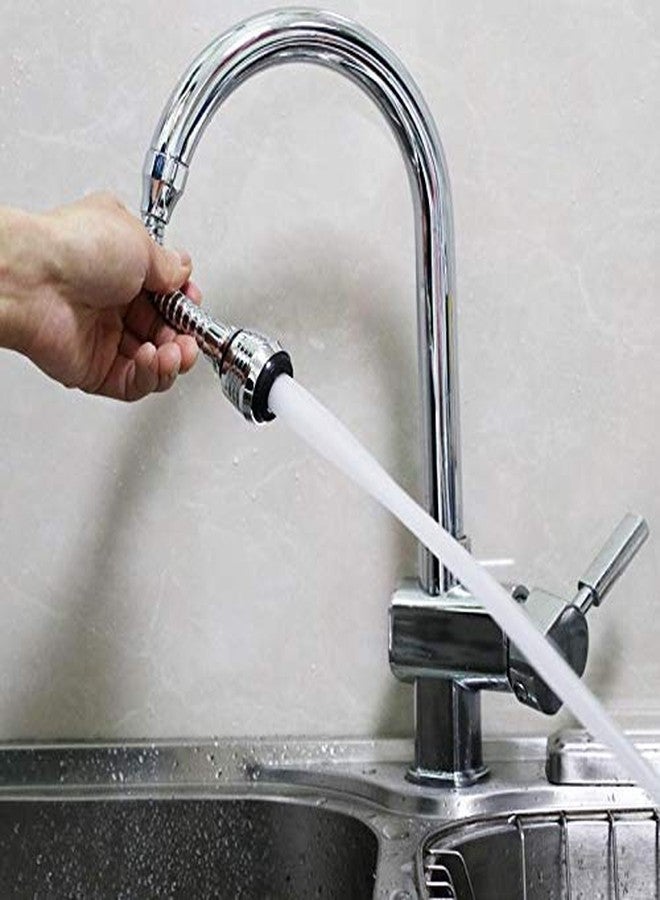 DIYASHI® Turbo Flex 360 Flexible Faucet Sprayer Water Extender (6 inch, Silver) - Image 3