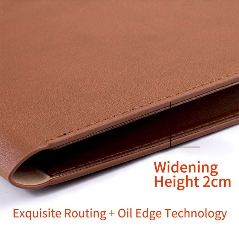 A4 File Bag PU Leather Document Pouch Paper Portfolio Contract Invoice Bill Storage Organizer with Magnetic Buckle for Office School Supplies - Image 5