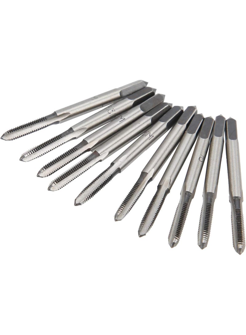 GGOOT 10Pcs Metric Tap, Manual M3.5 Carbon Steel Hardware Machine Tools Industrial Supplies for Wood Plastic Aluminum Soft Materials - Image 1