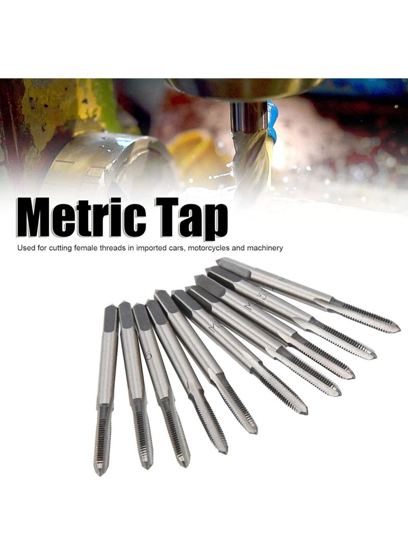 GGOOT 10Pcs Metric Tap, Manual M3.5 Carbon Steel Hardware Machine Tools Industrial Supplies for Wood Plastic Aluminum Soft Materials - Image 2