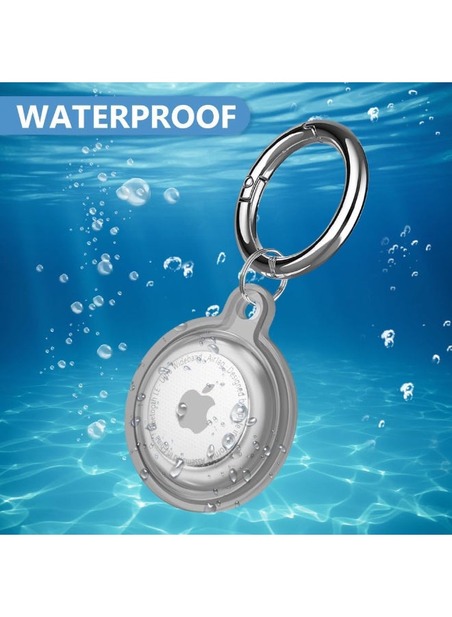 Protective Case for AirTag, Waterproof TPU AirTag Holder Case, Shockproof Anti-Scratch Case with Keyring and Metal Catabiner, Air Tag Holder Protective Cover for Kids, Key, Bag, Luggage  - Image 3