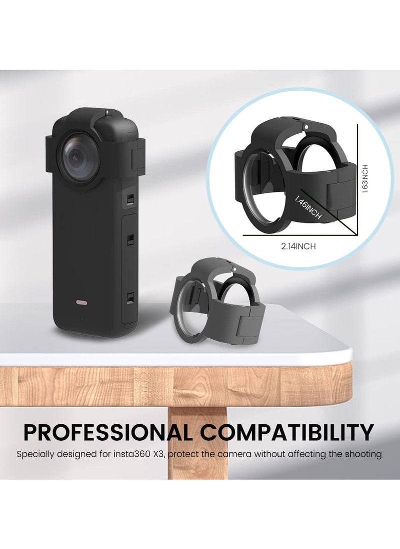 Generic - Lens Guards for Insta360 X3 - Clear Protective Case for Insta 360 ONE X3 Panoramic Action Camera Accessory - Image 1