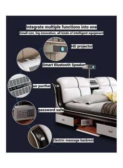 AWD Smart Bed King Size Provided with Projector Massage Bluetooth Speaker Storage Drawers Safe Air Purifier Clock Display Bedroom Essential King Size Bed Luxurious Modern Smart Bed.  - Image 5