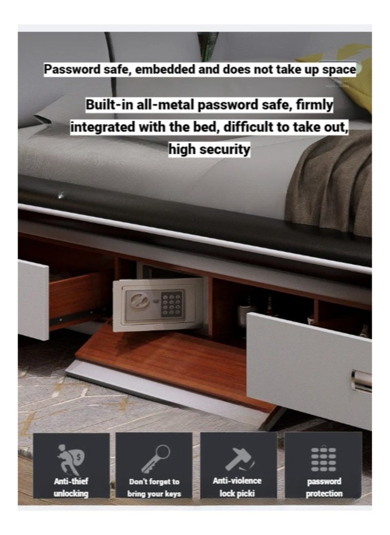 AWD - Smart Bed King Size Provided with Projector Massage Bluetooth Speaker Storage Drawers Safe Air Purifier Clock Display Bedroom Essential King Size Bed Luxurious Modern Smart Bed. - Image 1