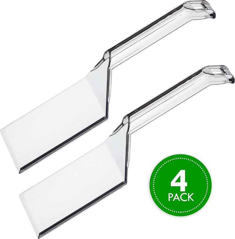 PLASTICPRO Disposable Plastic Serving Spatula Durable Heavy Duty Premium Serving Utensils Clear Pack of 4 - Image 5