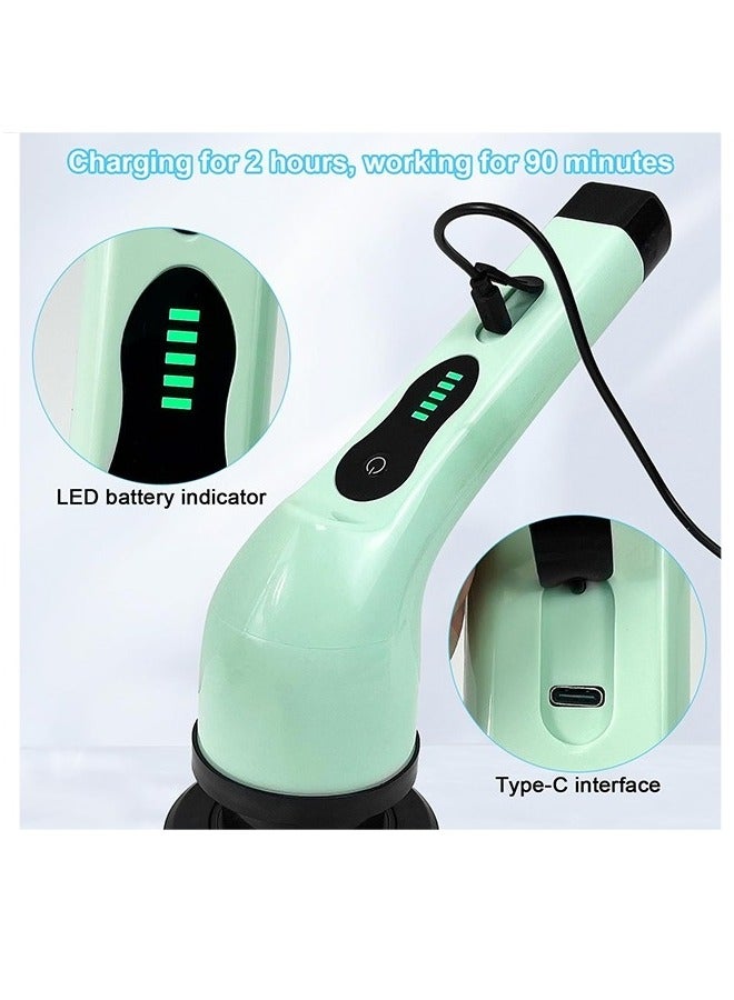 MIXDE Electric Spin Scrubber,Cordless Powerful Scrub Brush For Cleaning Bathroom,Kitchen,Shower Tub And Floor Tile With Adjustable Extension Long Handle And 6 Replaceable Brush Heads - Image 5
