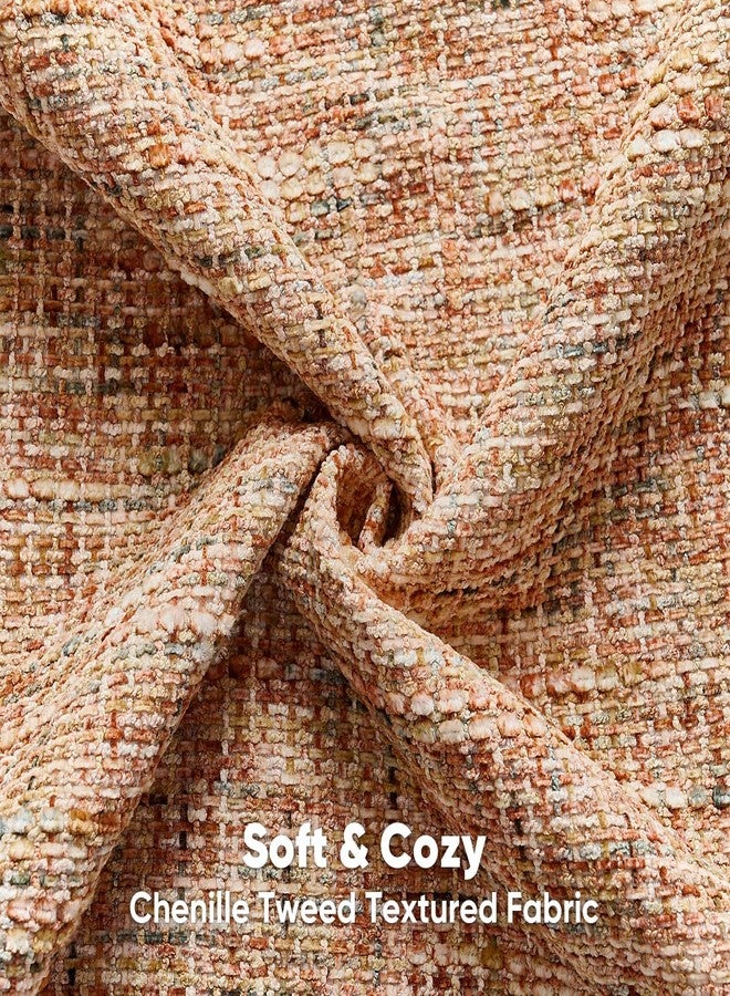 FUTEI Rust Decorative Throw Pillow Covers 20x20 Inch Set of 2,Soft Chenille Tweed Textured Cushion Case,Modern Home Decor for Couch Bed Living Room - Image 2