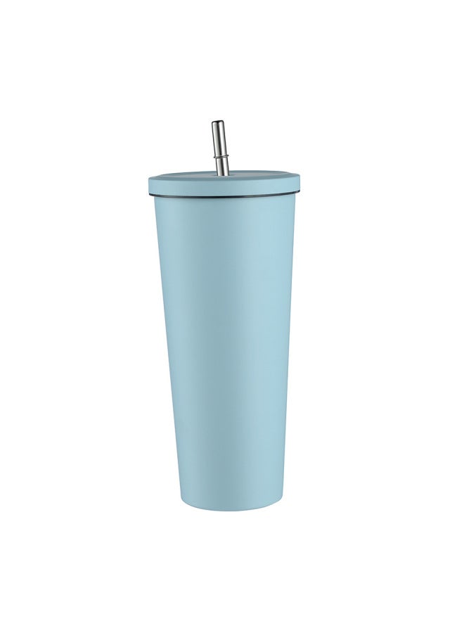 Hot Internet Celebrity Large Capacity Stainless Steel Suction Tube Cup Double Layer Vacuum Coffee Cup Car Insulation Car Cup Gift Cup