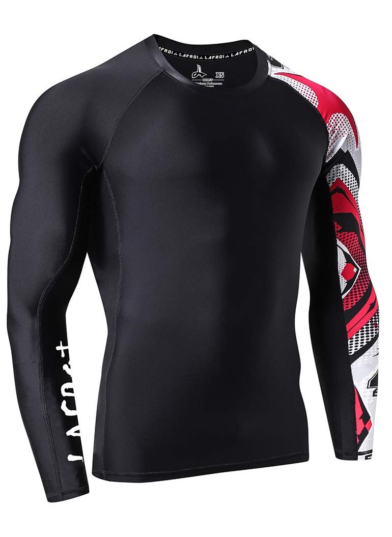 LAFROI LAFROI Men's Long Sleeve UPF 50+ Baselayer Skins Performance Fit Compression Rash Guard-CLYYB Asym Mecha Size LG  - Image 3