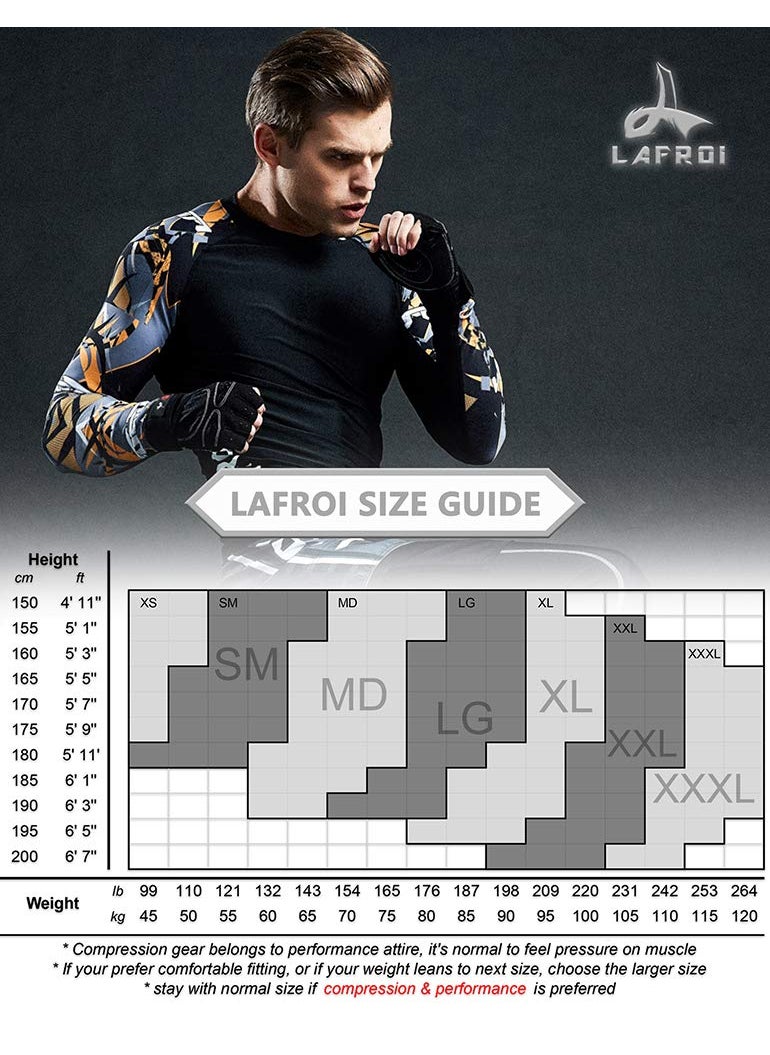 LAFROI LAFROI Men's Long Sleeve UPF 50+ Baselayer Skins Performance Fit Compression Rash Guard-CLYYB Asym Mecha Size LG  - Image 2