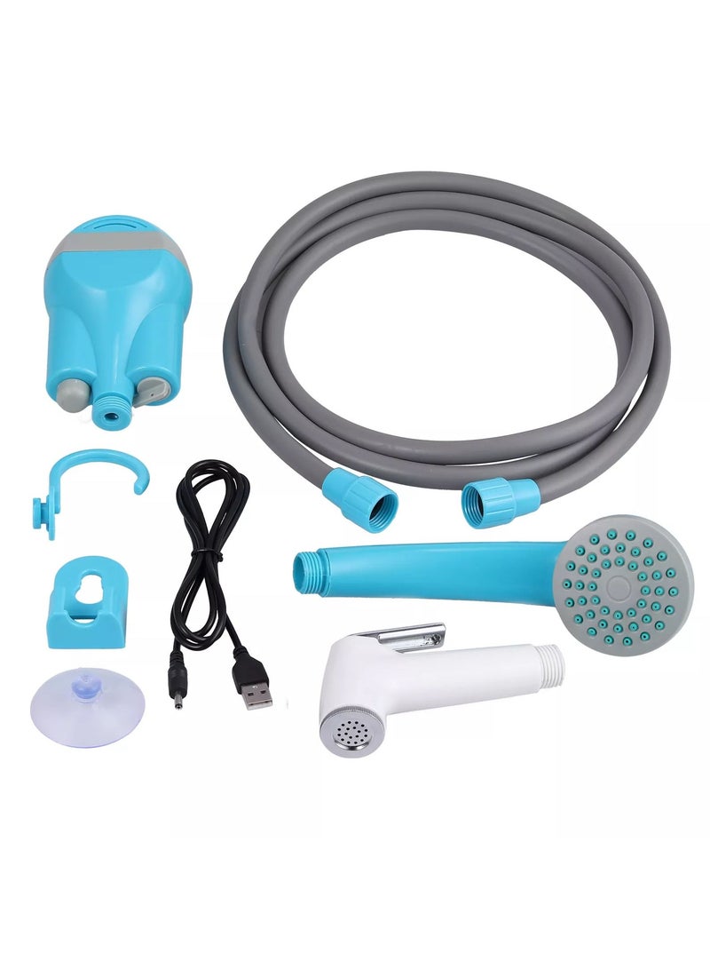 DubaiGallery Wireless Portable Outdoor USB Rechargeable Shower Head Water Pump Nozzle Sports Travel Caravan Van Car Wash Camping Shower - Image 1