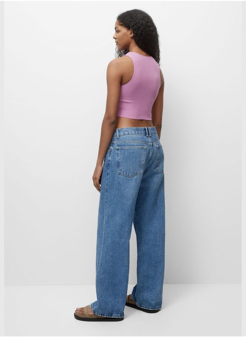 PULL&BEAR - Ribbed tank top - Image 1