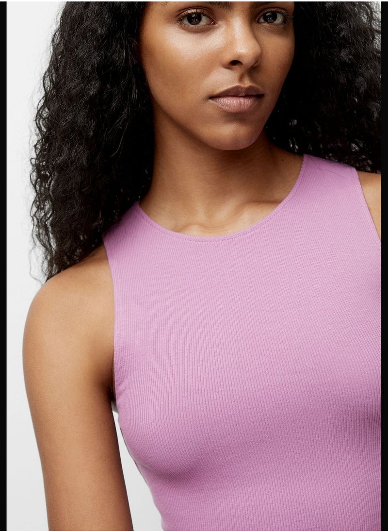 PULL&BEAR - Ribbed tank top - Image 1