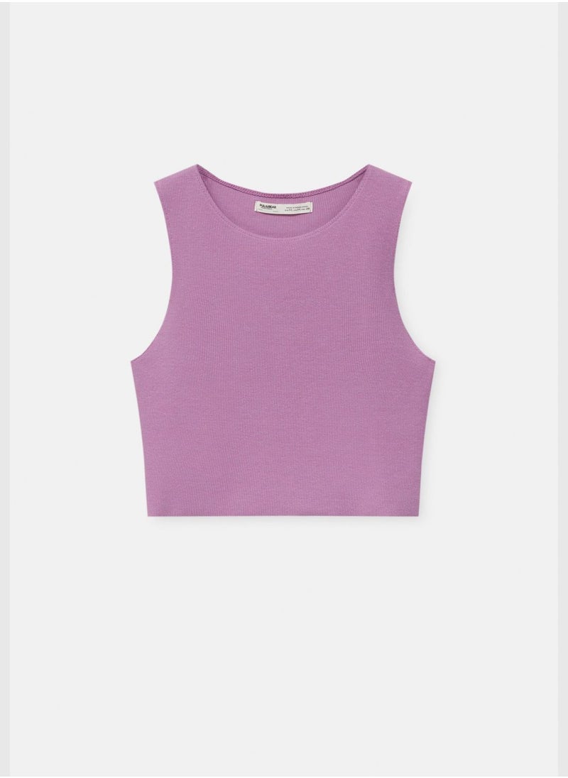 PULL&BEAR - Ribbed tank top - Image 1
