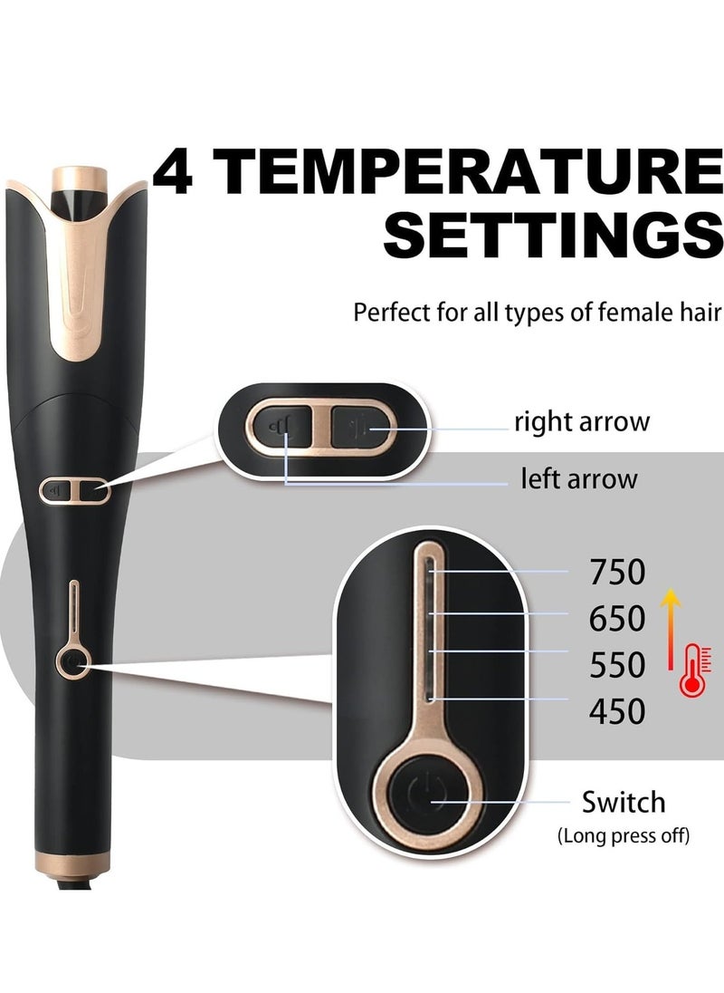 Automatic Ceramic Hair Curler for Curly Hair – 360° Rotation, Multi-Speed Settings, Ceramic Technology for Smooth & Long-Lasting Curls – Professional Curling Iron for Effortless Curls and Waves